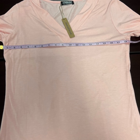 Orandesigne Women’s Pink V-Neck Long Sleeve Top – Size S – NWT - Picture 5 of 6